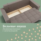 Прямой диван «Талисман 1», ПЗ, механизм пантограф, велюр, цвет квест 032 - Фото 6