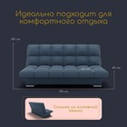 Прямой диван «Финка», ППУ, механизм книжка, велюр, цвет квест 023 - Фото 3