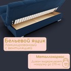 Прямой диван «Финка», ППУ, механизм книжка, велюр, цвет квест 024 - Фото 6