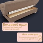Прямой диван «Финка», ППУ, механизм книжка, велюр, цвет квест 025 - Фото 6