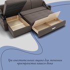 Диван угловой «Дубай 2», ППУ, механизм выкатной, угол левый, велюр, цвет квест 032  (артикул 10196407)  большой выбор товаров оптом и в розницу по низким ценам с доставкой