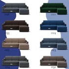 Угловой диван «Дубай 2», ППУ, механизм выкатной, угол правый, велюр, цвет квест 010 - Фото 8