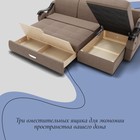 Диван угловой «Дубай 2», ППУ, механизм выкатной, угол правый, велюр, цвет квест 025  (артикул 10196414)  большой выбор товаров оптом и в розницу по низким ценам с доставкой