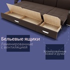 Диван - кровать прямой «Колизей 2», механизм еврокнижка, правый, спальное место 2100×2700 мм, велюр, цвет квест 033 - Фото 8