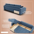 Диван угловой «Нью–йорк 3», ППУ, механизм пантограф, угол левый, велюр, цвет квест 023  (артикул 10196581)  большой выбор товаров оптом и в розницу по низким ценам с доставкой