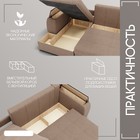 Диван угловой «Сенатор 3», НПБ, механизм пантограф, угол левый, велюр, цвет квест 025 - Фото 4