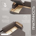 Диван угловой «Сенатор 3», НПБ, механизм пантограф, угол левый, велюр, цвет квест 032 - Фото 4