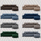 Угловой диван «Талисман 3», ПЗ, механизм пантограф, угол левый, велюр, цвет квест 024 - Фото 6