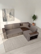 Диван угловой «Фараон», механизм дельфин, угол универсальный, велюр, квест 032 - Фото 4