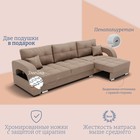 Угловой диван «Элита 2», ПЗ, механизм пантограф, угол правый, велюр, цвет квест 025 - фото 13809273