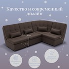 Диван угловой модульный «Калифорния 3», ППУ, механизм пума, велюр, цвет квест 033  (артикул 10196844)  большой выбор товаров оптом и в розницу по низким ценам с доставкой