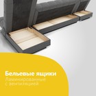 Угловой модульный диван «Фиеста 3», НПБ, механизм книжка, велюр, цвет квест 014 - Фото 6