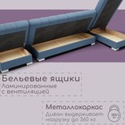 Диван угловой модульный «Хьюстон 3», механизм книжка, ППУ, велюр, цвет квест 023 - Фото 6