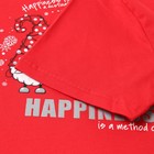 Комплект женский домашний НГ (футболка/брюки), цвет красный, размер 50 - Фото 3