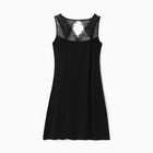 Ночная сорочка женская, цвет чёрный, размер 44 - фото 320916465