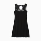 Ночная сорочка женская, цвет чёрный, размер 46 - фото 320916473