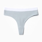 Трусы женские бразилиана MINAKU в рубчик, размер 40-42, серые - Фото 11