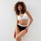 Трусы женские бразилиана MINAKU рубчик размер 40-42, чёрные - Фото 8