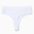 Трусы бразилиана MINAKU рубчик размер 48-50, цвет белый - фото 809605890