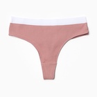 Трусы женские бразилиана MINAKU в рубчик, размер 48-50, цвет кофейный  (артикул 9667660)  большой выбор товаров оптом и в розницу по низким ценам с доставкой