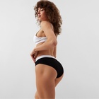 Трусы женские слипы MINAKU в рубчик, размер 40-42, чёрные - Фото 9