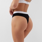 Набор трусов бразилиана MINAKU рубчик размер 48-50 (белый, бежевый, чёрный) 3 шт - фото 809605931