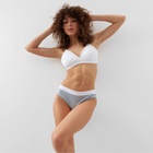 Трусы женские слипы MINAKU рубчик, набор 3 шт., размер 40-42, белые, серые, чёрные - Фото 8