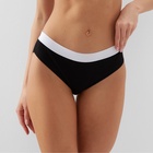 Трусы женские слипы MINAKU в рубчик, набор 3 шт., размер 48-50, чёрные  (артикул 9667695)  большой выбор товаров оптом и в розницу по низким ценам с доставкой