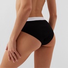 Трусы женские слипы MINAKU в рубчик, набор 3 шт., размер 48-50, чёрные  (артикул 9667695)  большой выбор товаров оптом и в розницу по низким ценам с доставкой