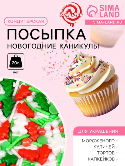 Кондитерская посыпка «Новогодние каникулы», 20 г