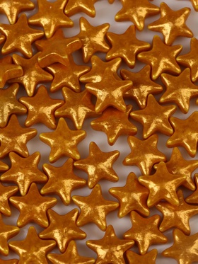 Кондитерская посыпка «Звезда большая» золотая, 20 г