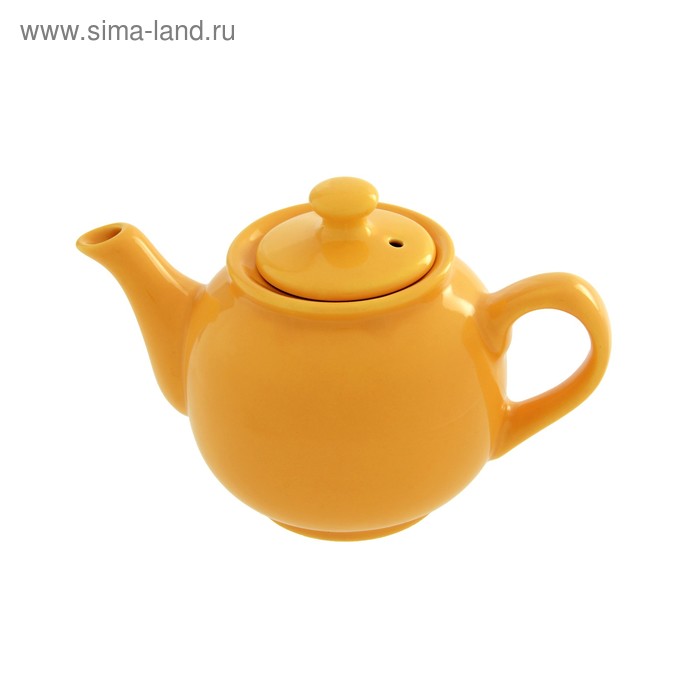 Чайник 600 мл, цвет желтый - Фото 1
