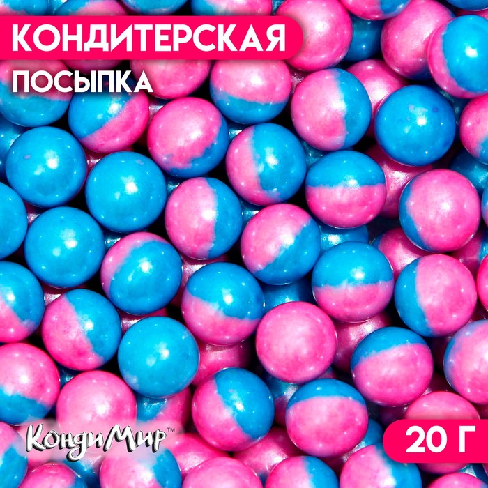 

Кондитерская посыпка «Дуохром», голубой, фуксия, 20 г