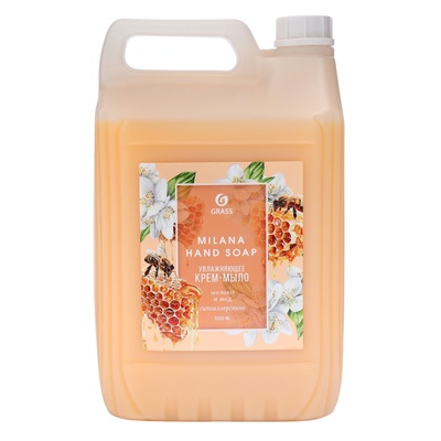 Жидкое крем-мыло Grass Milana «Молоко и мед», 5 л