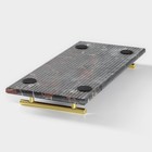 Поднос Magistro Marble, 38×18 см, мрамор, чёрный - Фото 4