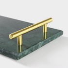 Поднос Magistro Marble, 37.5×17.5 см, мрамор, цвет изумрудный - Фото 3