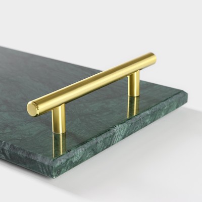 Поднос Magistro Marble, 37.5×17.5 см, мрамор, цвет изумрудный