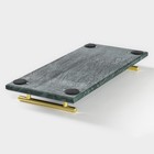 Поднос Magistro Marble, 37.5×17.5 см, мрамор, цвет изумрудный - Фото 4