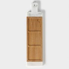 Менажница Magistro Forest dream, 3 секции, 40×10 см, акация, мрамор - Фото 4