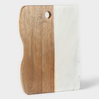 Доска для подачи Magistro Forest dream, 25×18 см, акация, мрамор - Фото 3