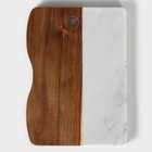Доска для подачи Magistro Forest dream, 25×18 см, акация, мрамор - Фото 4