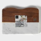 Доска для подачи Magistro Forest dream, 25×18 см, акация, мрамор - Фото 6