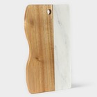 Доска для подачи Magistro Forest dream, 33×20 см, акация, мрамор - Фото 3