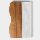 Доска для подачи Magistro Forest dream, 33×20 см, акация, мрамор - Фото 4