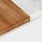 Доска для подачи Magistro Forest dream, 33×20 см, акация, мрамор - Фото 5