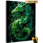 Картина по номерам «Дракон зелёный с узорами» 40 × 50 см - фото 9072984