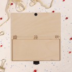 Конверт деревянный "С Днём Рождения!" ручная работа, светлый, букет, слоник, 16,5х8 см - фото 23504589