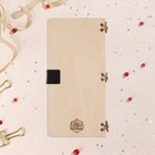 Конверт деревянный "С Днём Рождения!" ручная работа, светлый, букет, слоник, 16,5х8 см - фото 23504590