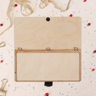 Конверт деревянный "С Юбилеем!" ручная работа, светлый, бабочки, 16,5х8 см - фото 23504609