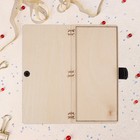 Конверт деревянный "Счастья, здоровья, удачи..." ручная работа, светлый, лис, 16,5х8 см 10221336